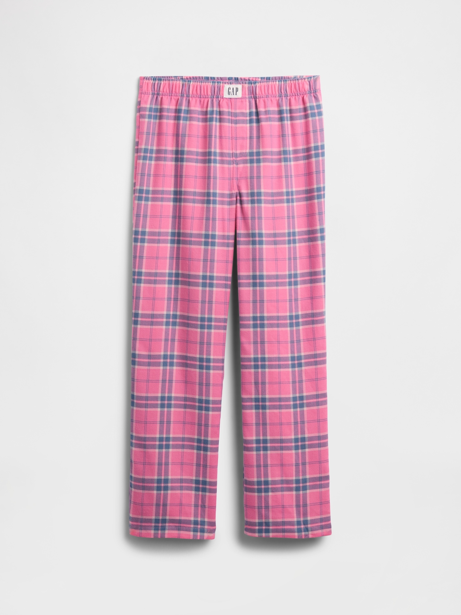 Kids 100% Recycled Flannel PJ Pants - Love Letter Pink