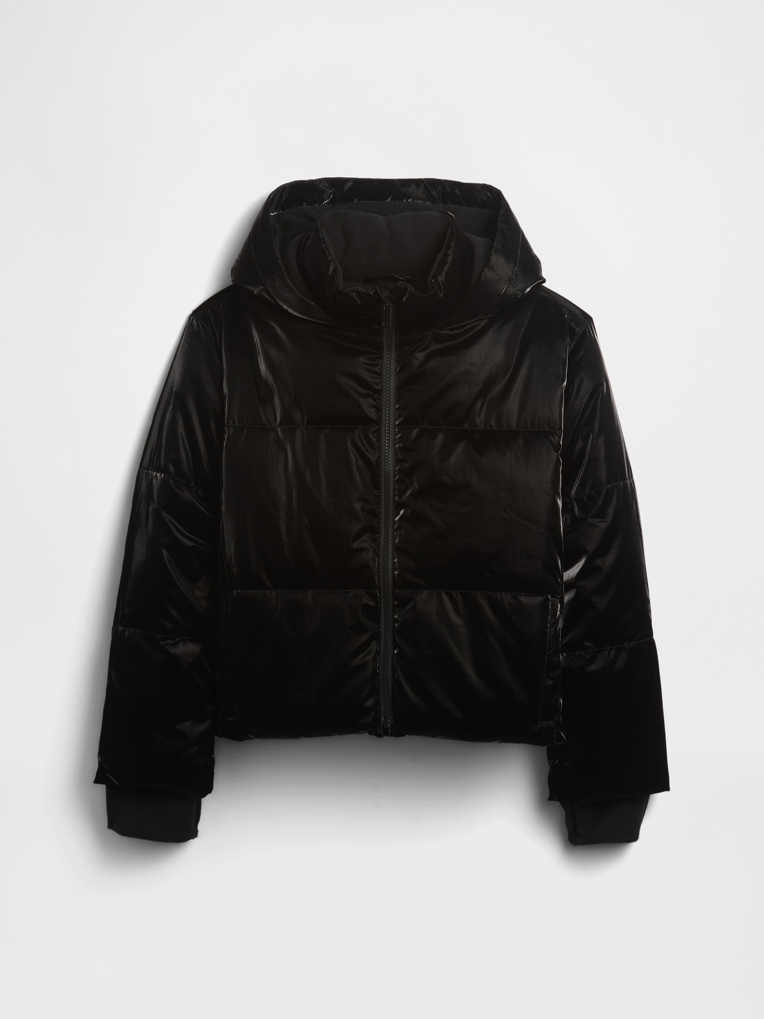 Kids ColdControl Max Shine Puffer Jacket - Black Shine