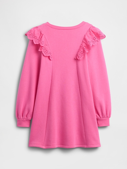 Image number 2 showing, Kids Relaxed Eyelet Sweatshirt Dress