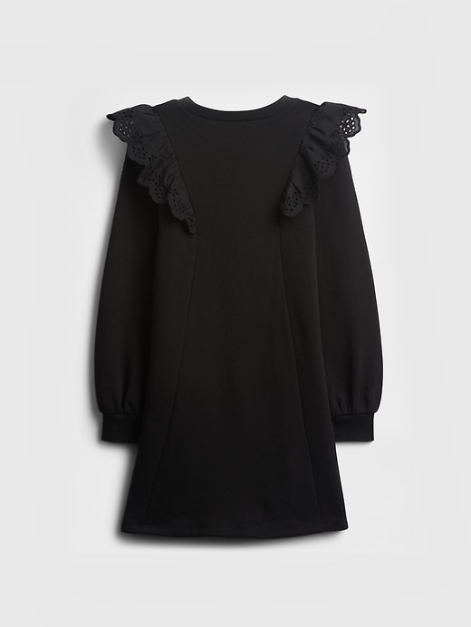 Image number 2 showing, Kids Relaxed Eyelet Sweatshirt Dress