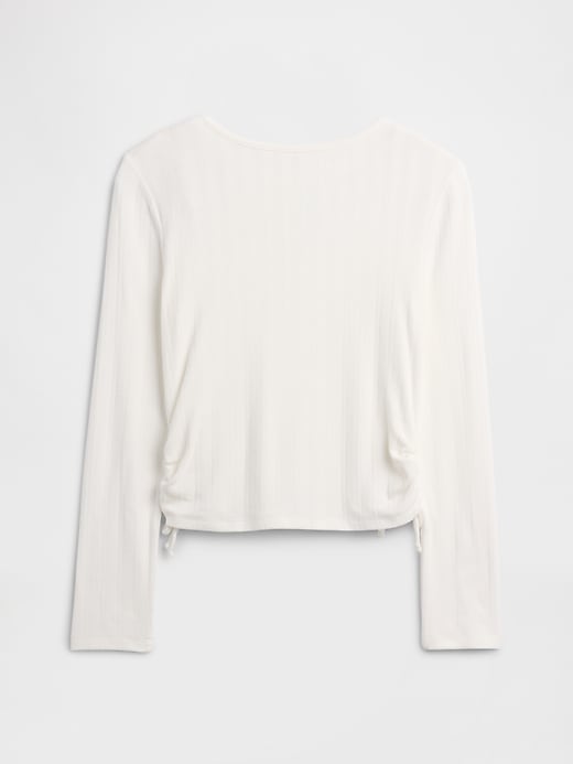 Image number 2 showing, Kids Ruched Pointelle Top