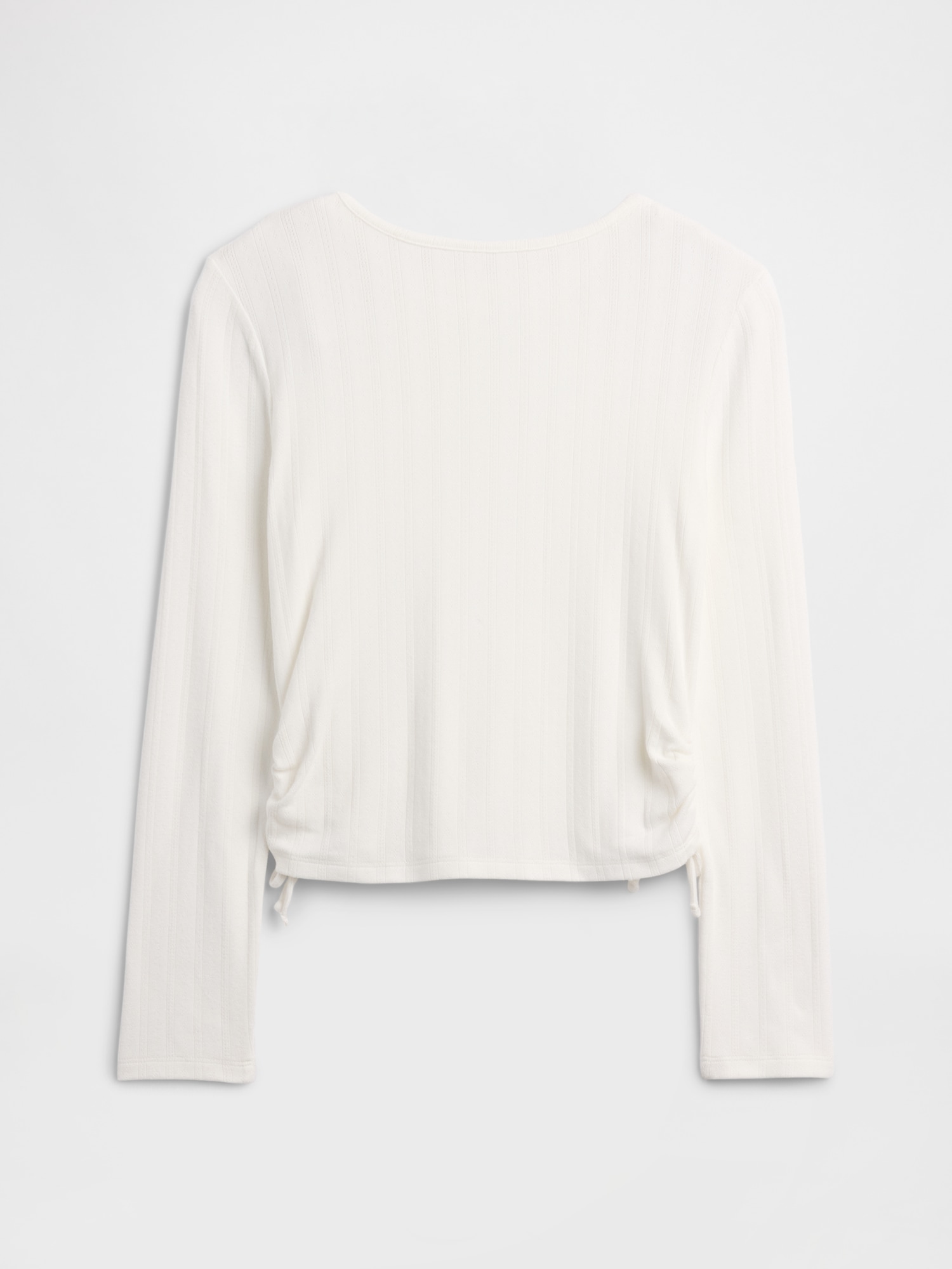 Gap Factory Kids Ruched Pointelle Top In White