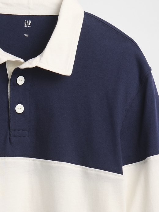 Image number 3 showing, Kids Relaxed Stripe Rugby Polo Shirt