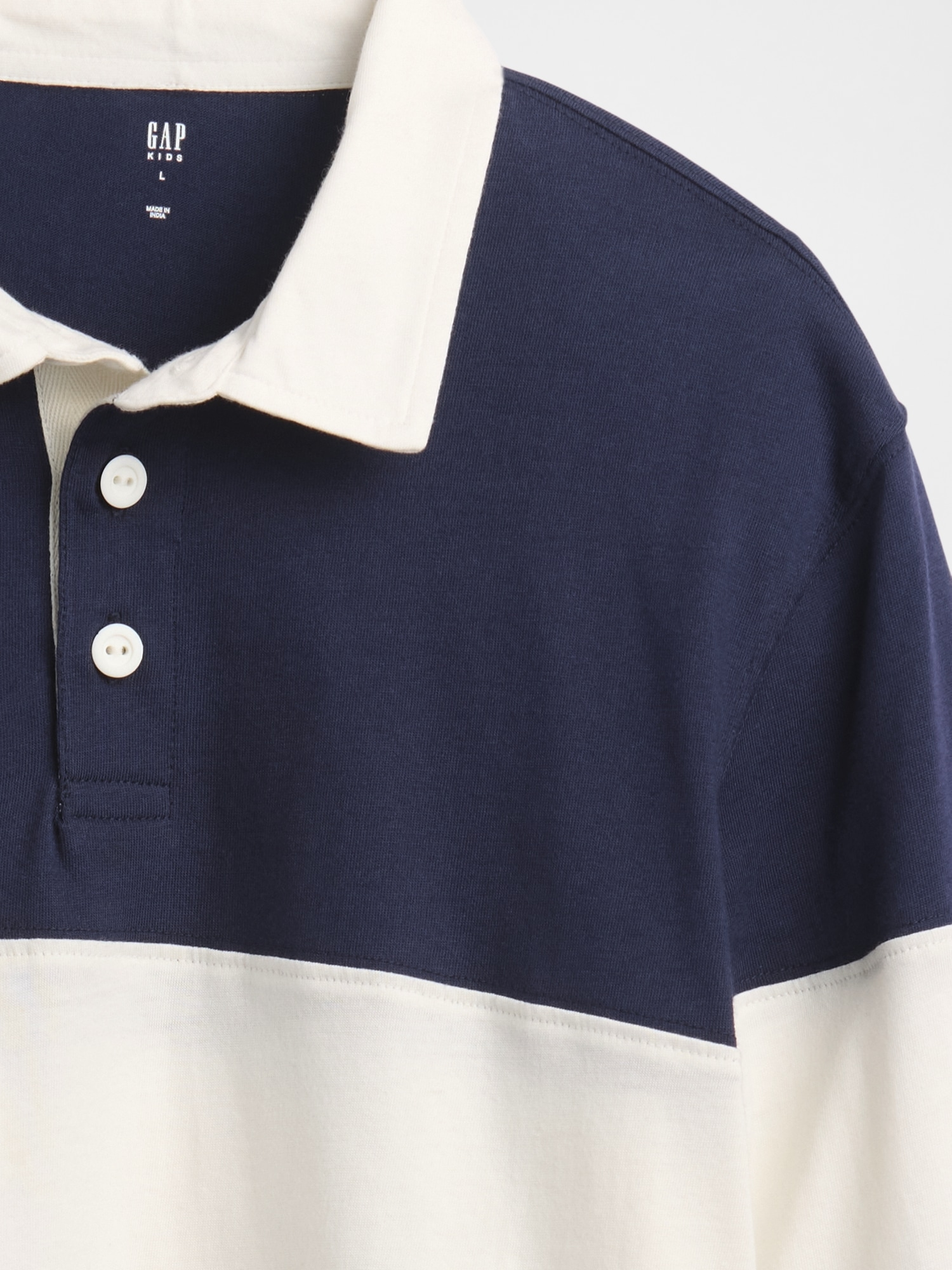 Gap Factory Kids Relaxed Stripe Rugby Polo Shirt Shirt In Blue