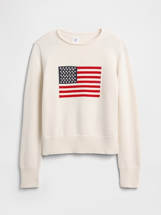 Image number 1 showing, Kids Relaxed Roll Neck Intarsia Sweater