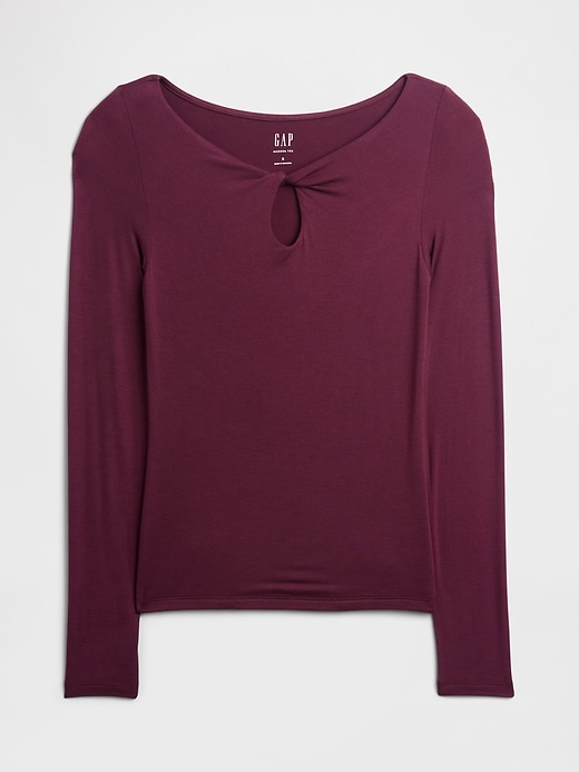 Image number 5 showing, Twist Boatneck Top