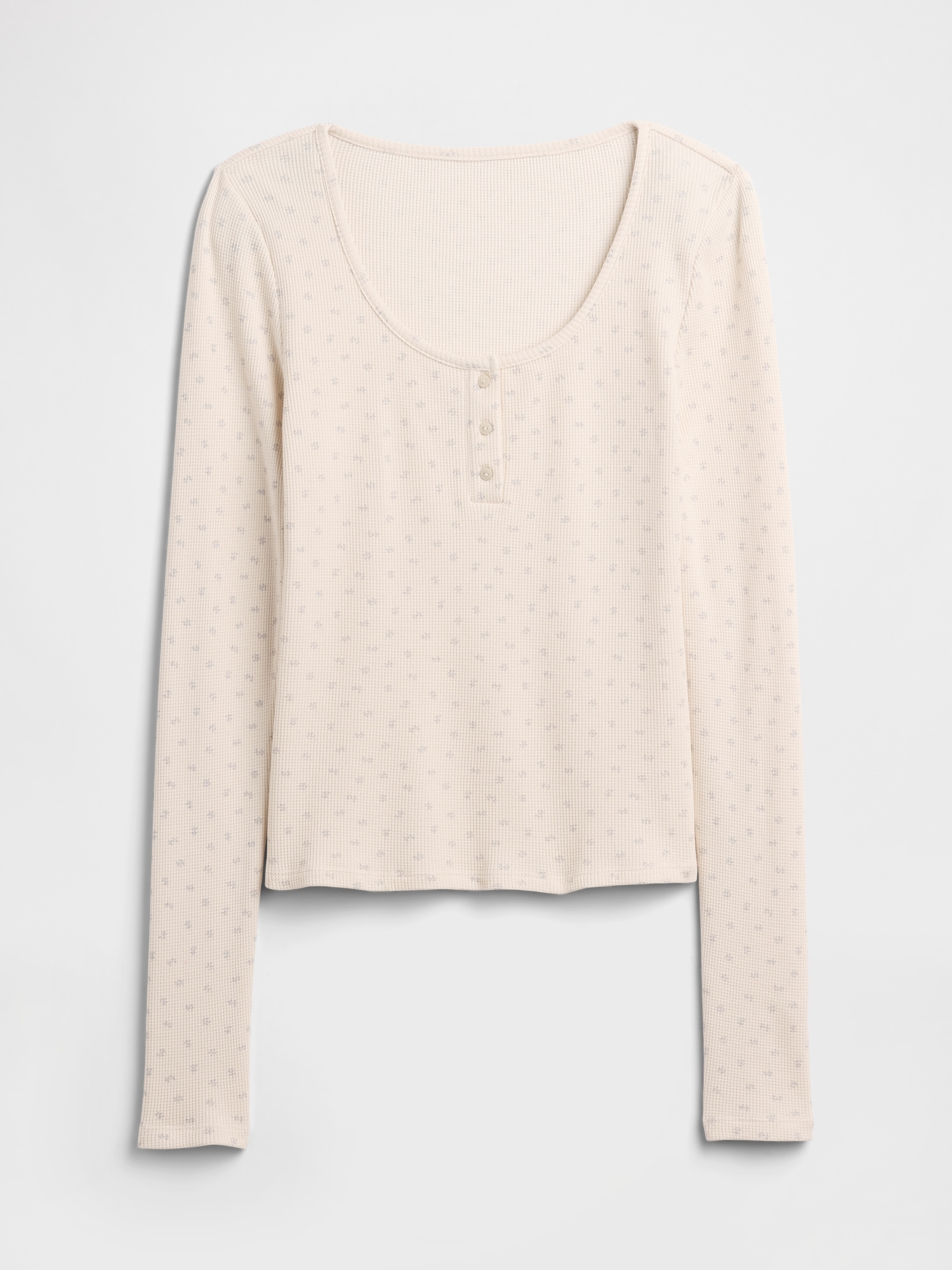 Gap Factory Waffle-knit Henley Pj Top In White