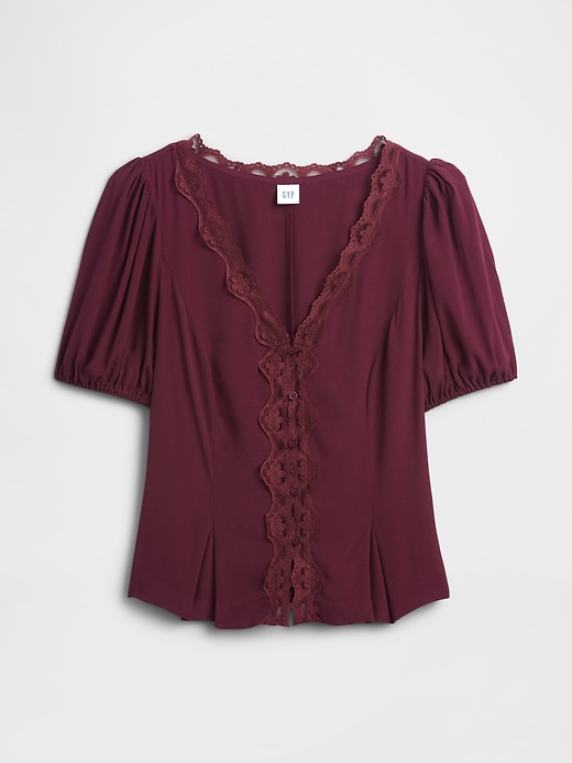 Image number 5 showing, Crepe V-Neck Top