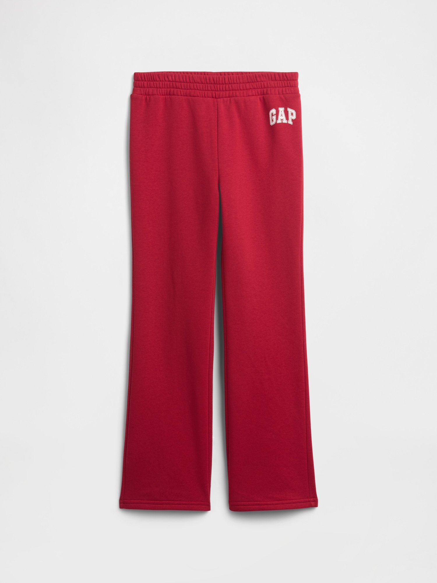 Kids Relaxed Gap Logo Bootcut Joggers - Burgundy Sled