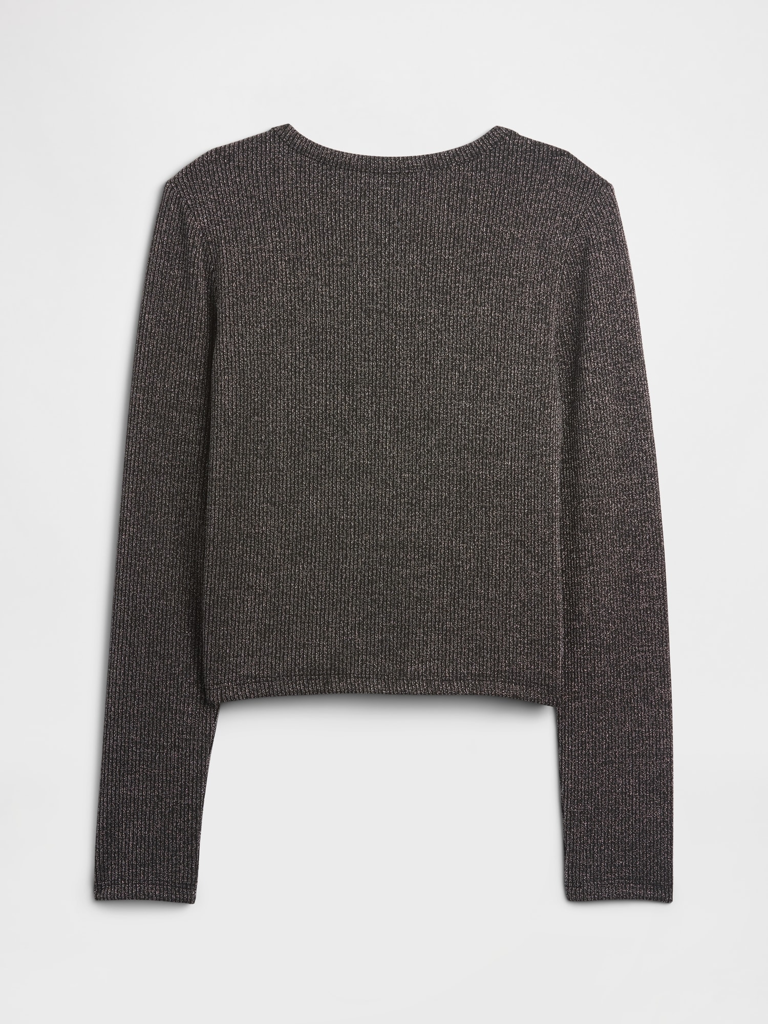 Gap Factory Kids Ribbed Pointelle T-shirt In Black