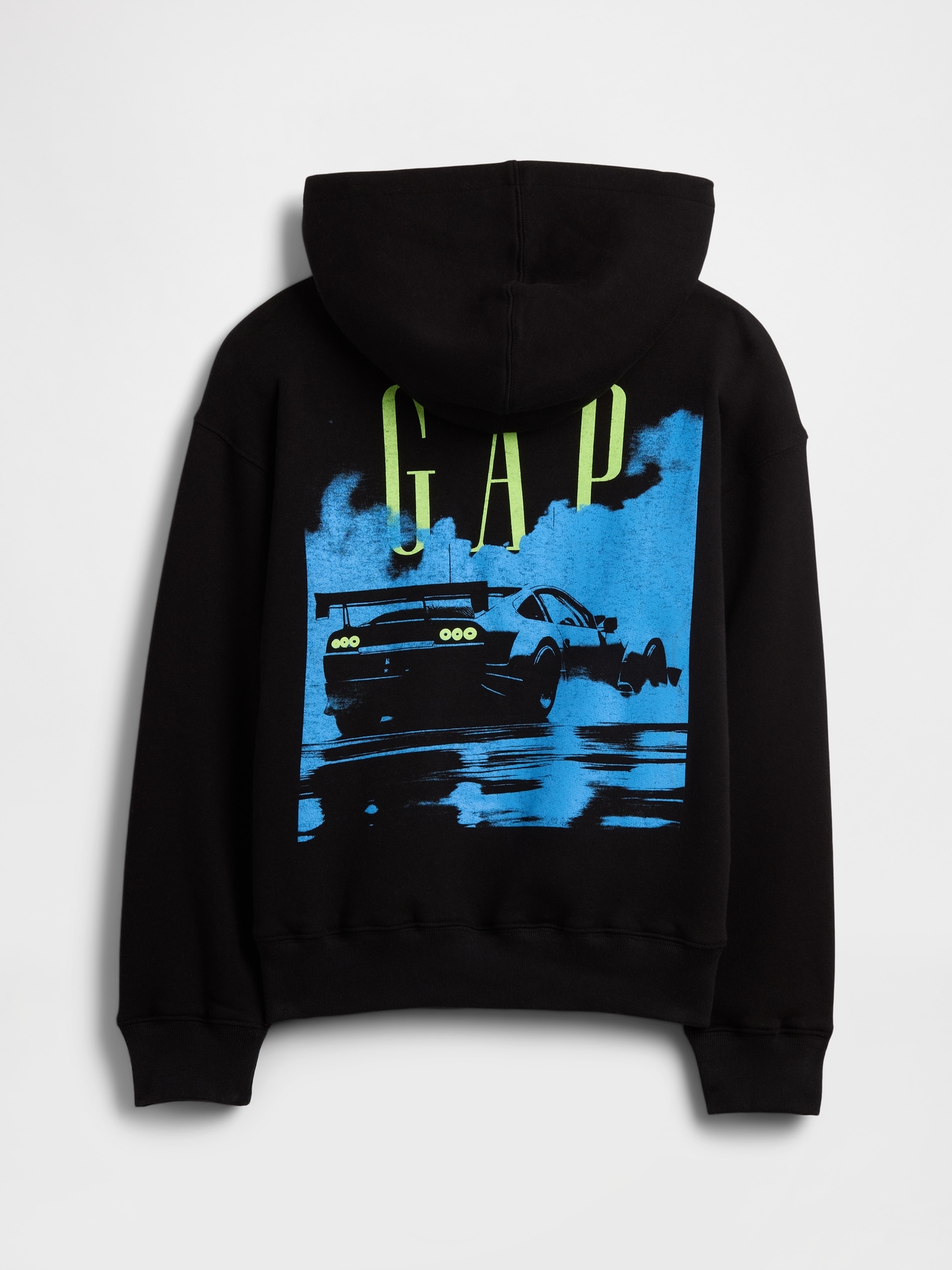 Gap Factory Kids Relaxed Gap Graphic Hoodie In Black