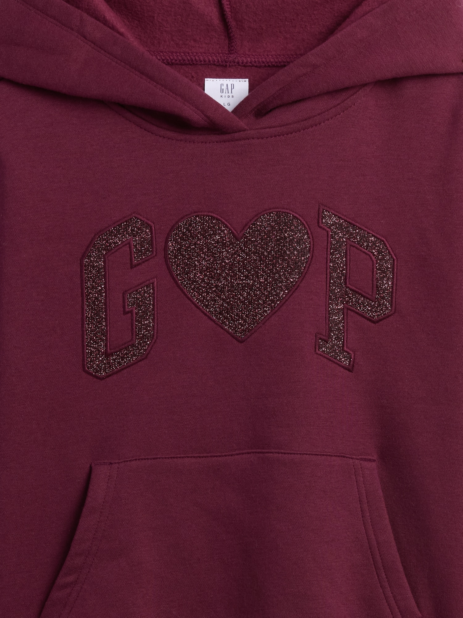 Gap Factory Kids Relaxed Gap Logo Hoodie In Burgundy