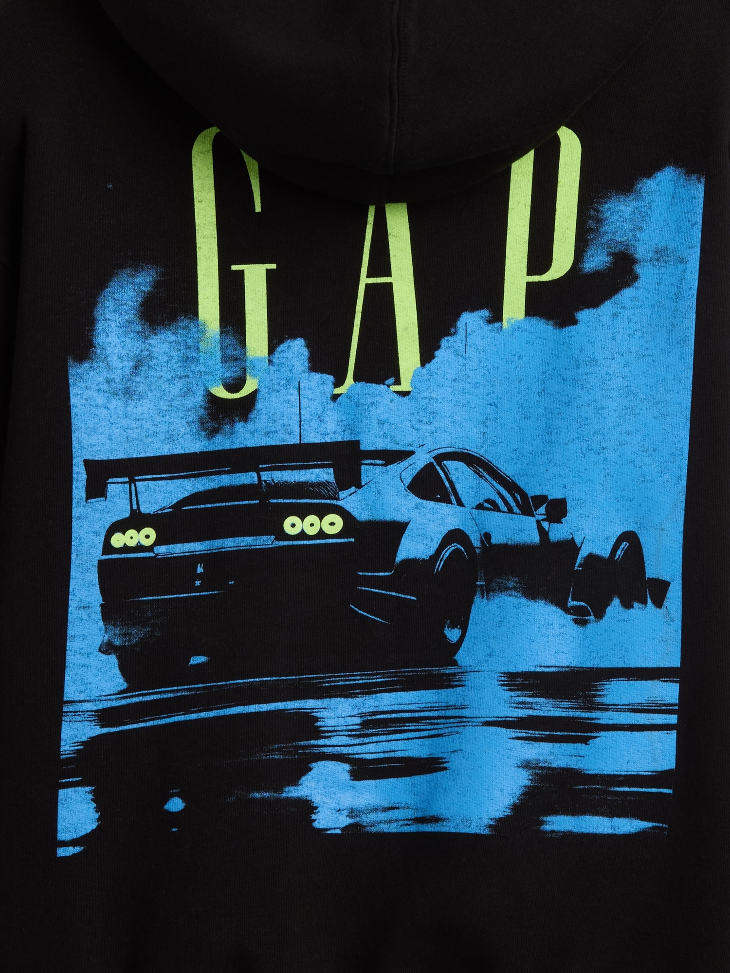 Gap Factory Kids Relaxed Gap Graphic Hoodie In Black