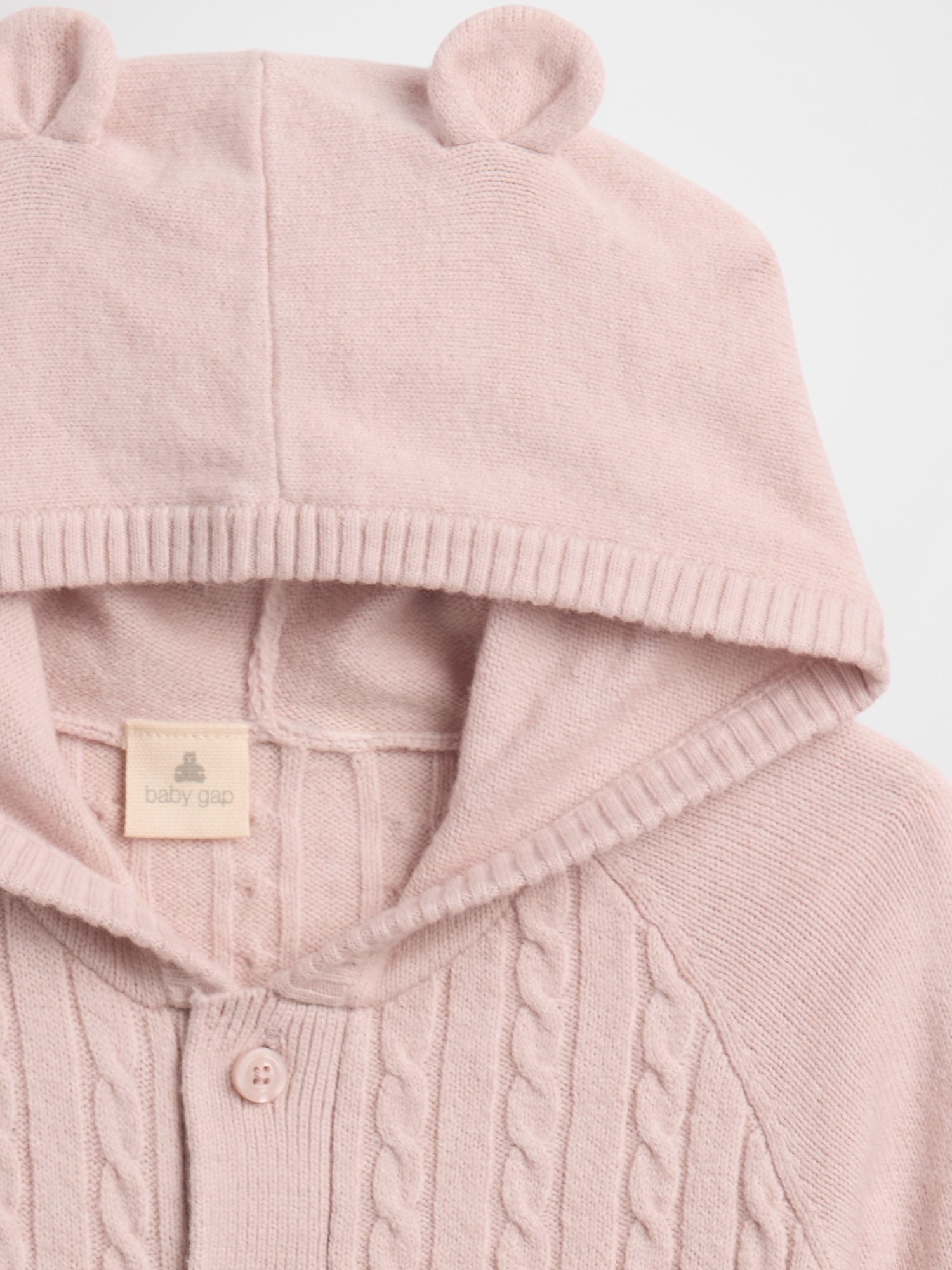 Gap Factory Baby Cashsoft Cable-knit One-piece In Pink