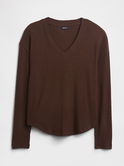 Image number 4 showing, Relaxed Ribbed PJ Top
