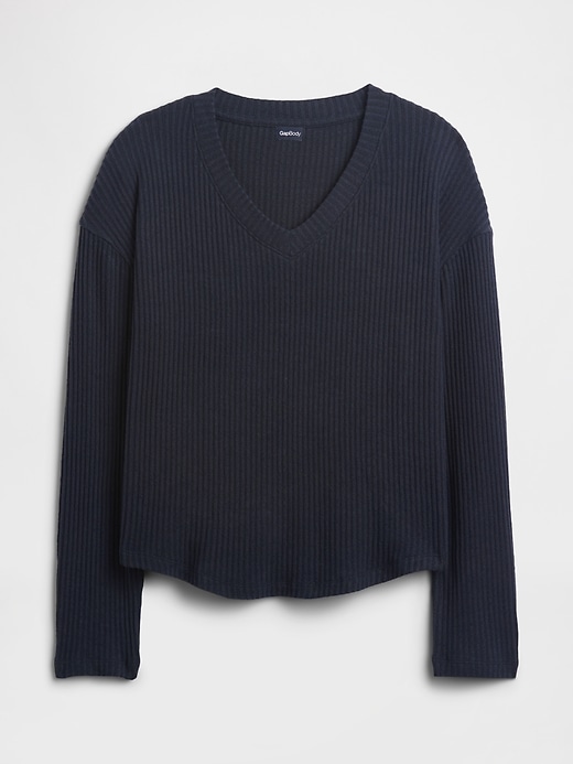Image number 4 showing, Relaxed Ribbed PJ Top