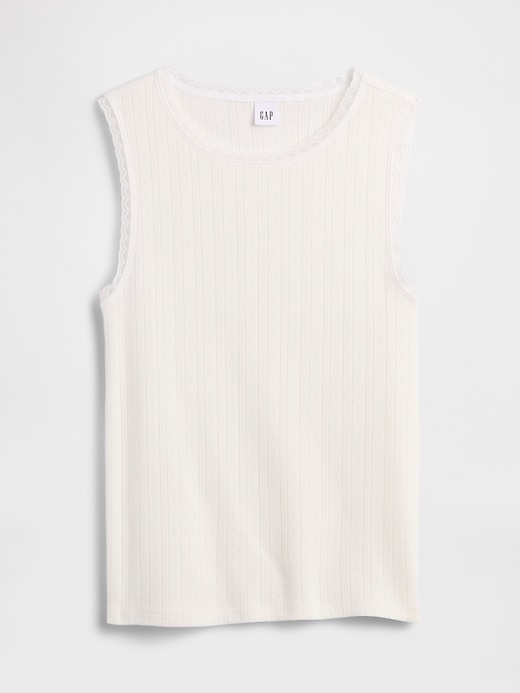 Image number 5 showing, Sleeveless Pointelle Top