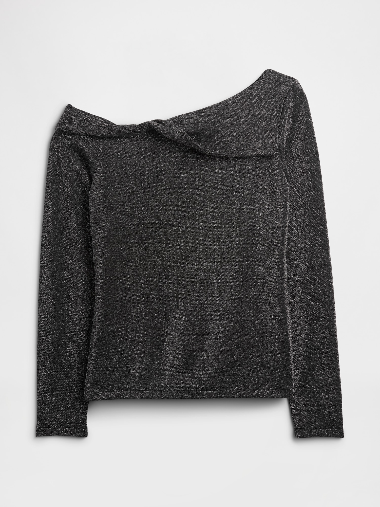 Gap Factory Stretch One-shoulder Top In Silver