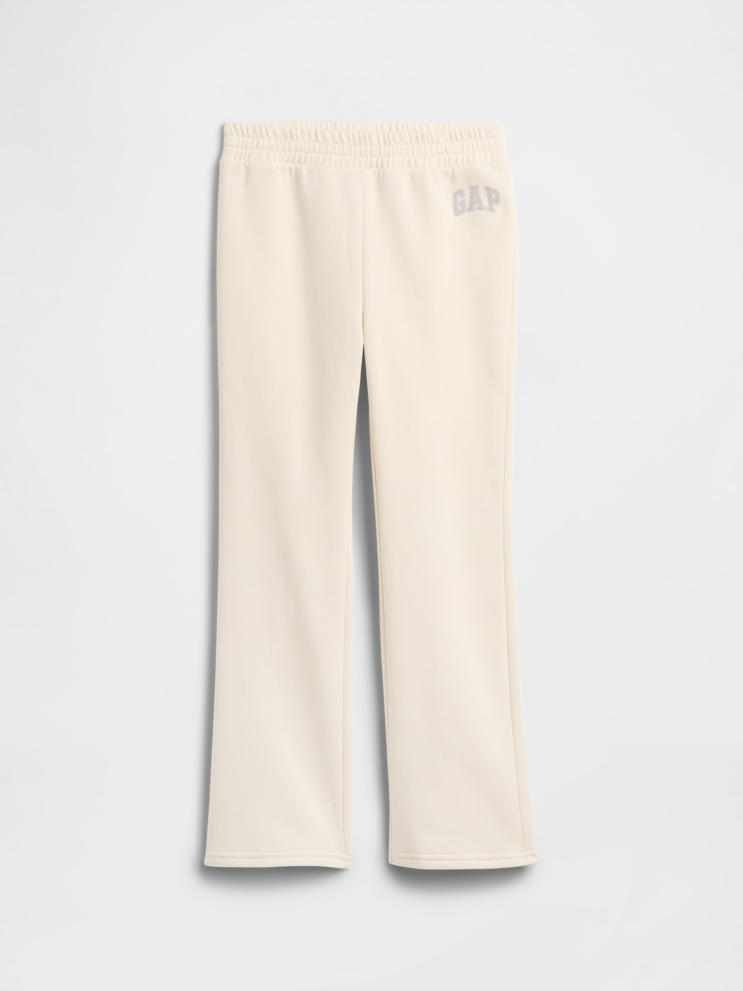 Kids Relaxed Gap Logo Bootcut Joggers - Ivory Cream Frost
