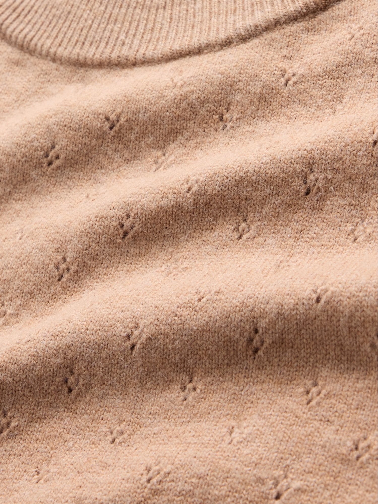 Gap Factory Kids Cashsoft Relaxed Pointelle Sweater In Nude