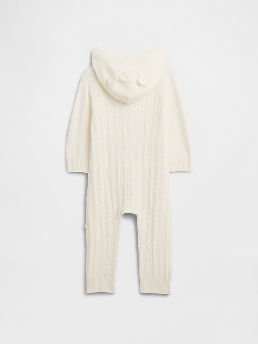 Image number 2 showing, Baby CashSoft Cable-Knit One-Piece