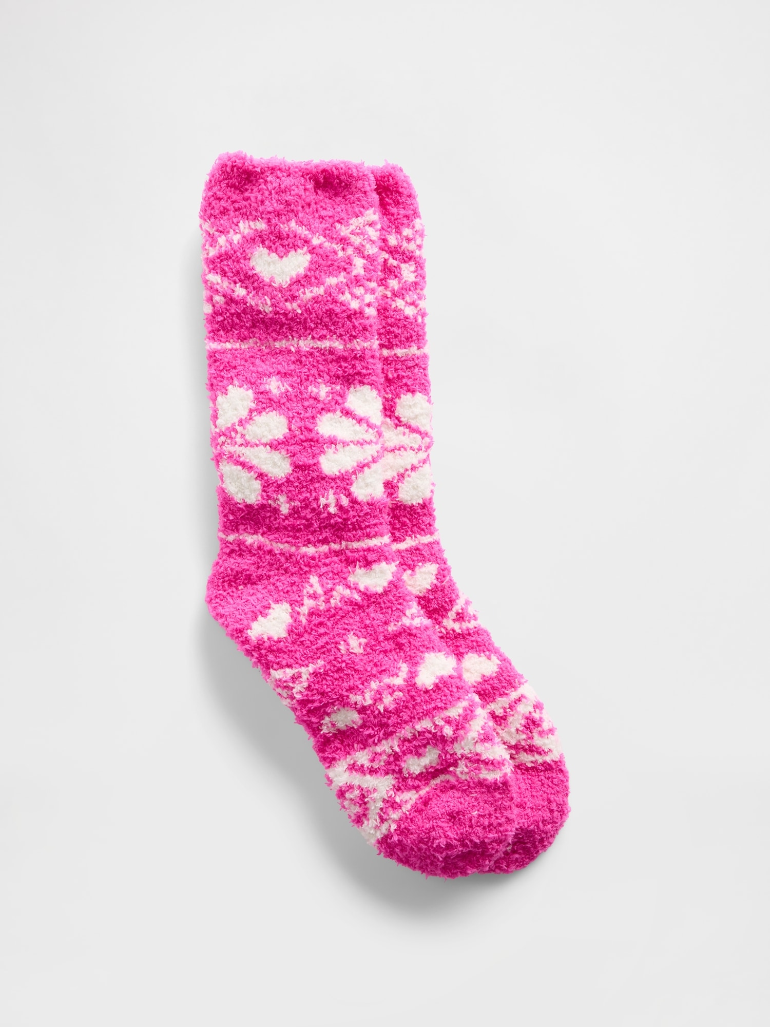 Cozy Socks - Pink Fairisle