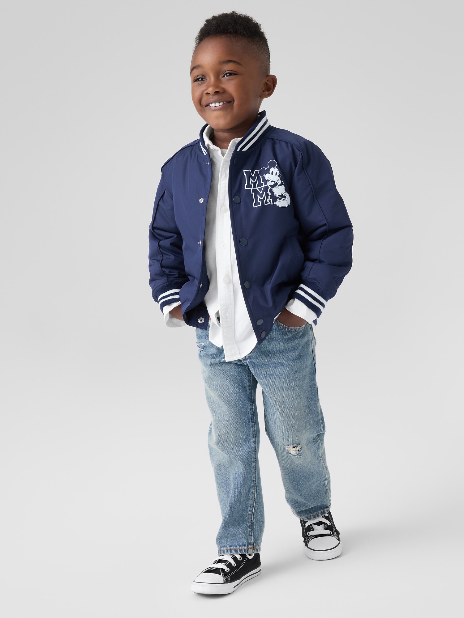 babyGap × Disney Mickey Mouse Varsity Jacket | Gap Factory