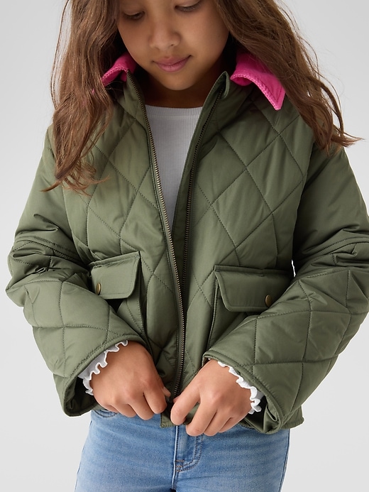 Image number 2 showing, Kids Quilted Barn Jacket