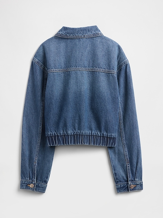 Image number 3 showing, Kids Denim Zip Bomber Jacket