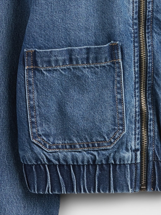 Image number 4 showing, Kids Denim Zip Bomber Jacket