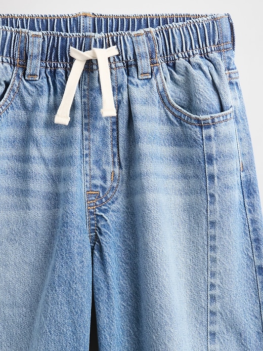 Image number 4 showing, Kids High Rise Pull-On Barrel Jeans