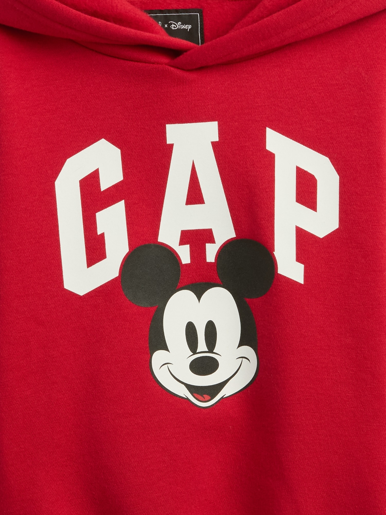 Gap Factory Babygap × Disney Mickey Mouse Relaxed Logo Hoodie In Red