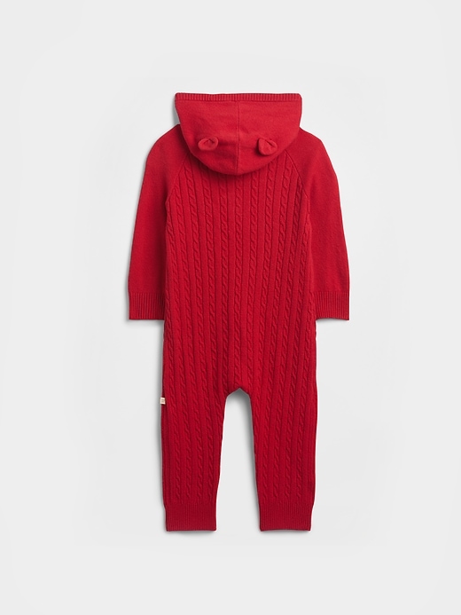 Image number 2 showing, Baby CashSoft Cable-Knit One-Piece
