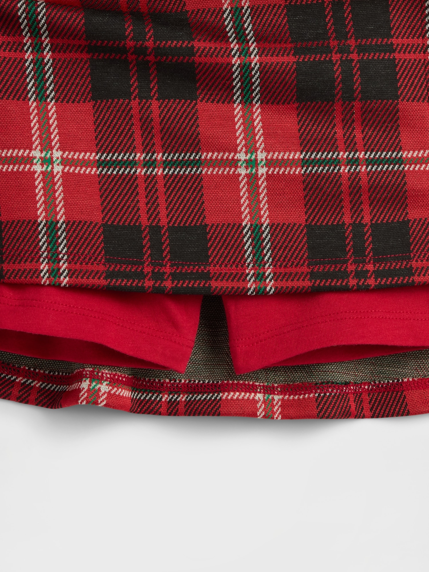 Gap Factory Kids Plaid Pull-on Pleated Skort In Red