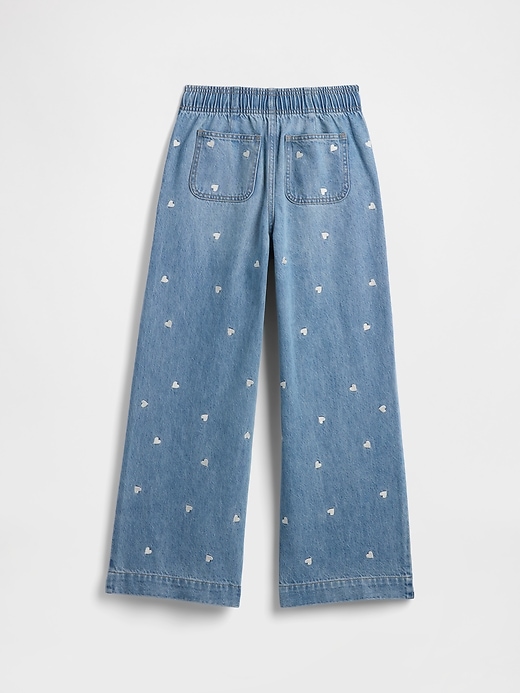 Image number 2 showing, Kids High Rise Pull-On Wide Leg Jeans