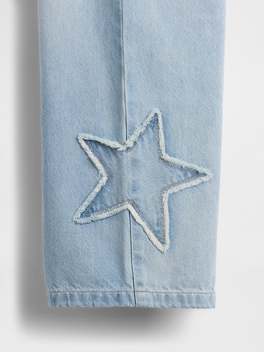 Image number 3 showing, Kids High Rise Pull-On Wide-Leg Jeans