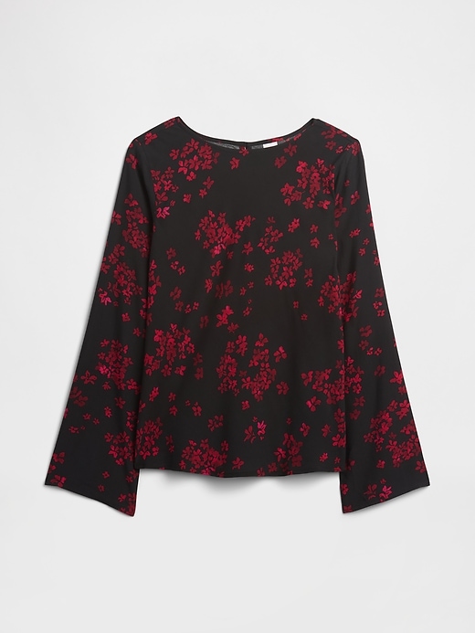 Image number 5 showing, Bell Sleeve Boatneck Top