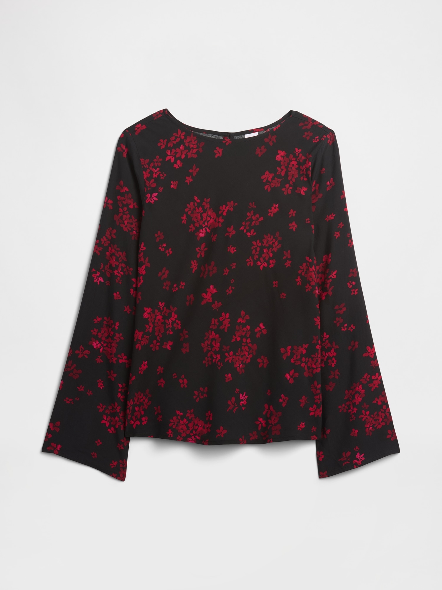 Gap Factory Bell Sleeve Boatneck Top In Black