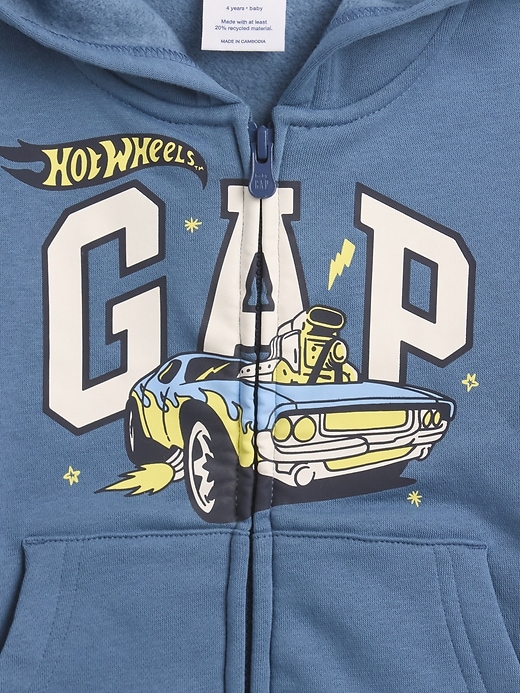 Image number 3 showing, babyGap &#124 Hot Wheels™ Relaxed Logo Zip Hoodie