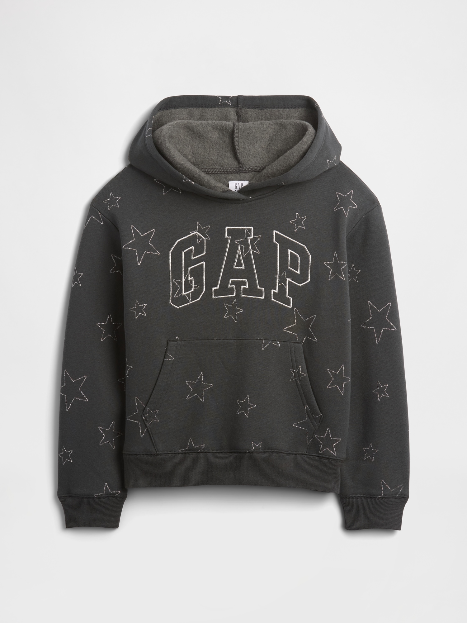 Kids Relaxed Gap Logo Hoodie - Stars Black