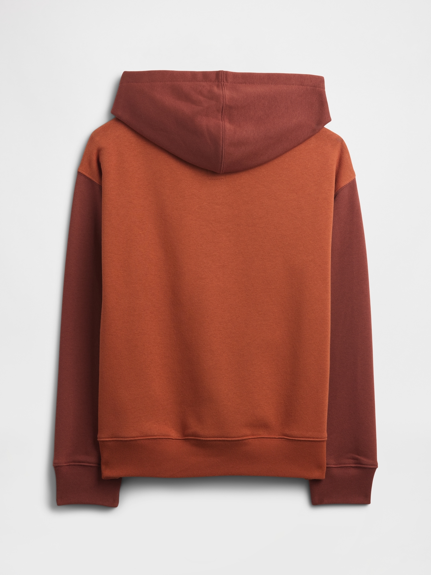Gap Factory Kids Relaxed Gap Logo Colorblock Hoodie In Brown