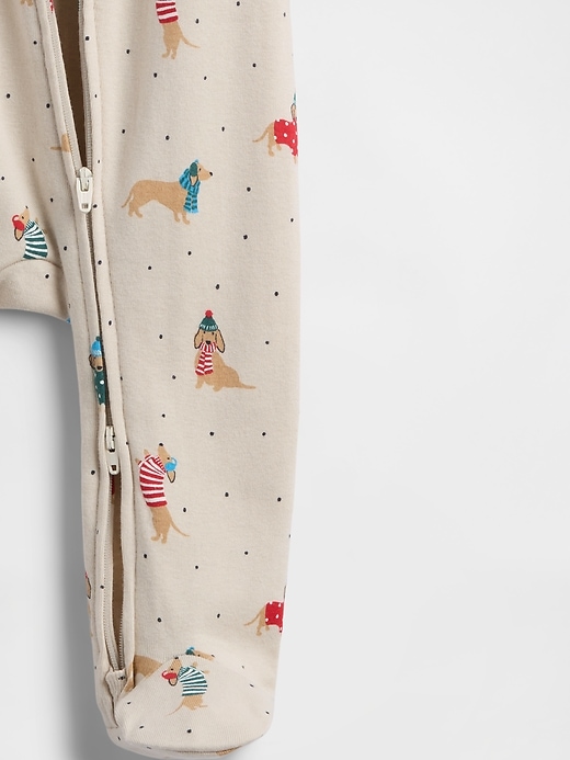 Image number 3 showing, Baby Print Two-Way Zip One-Piece