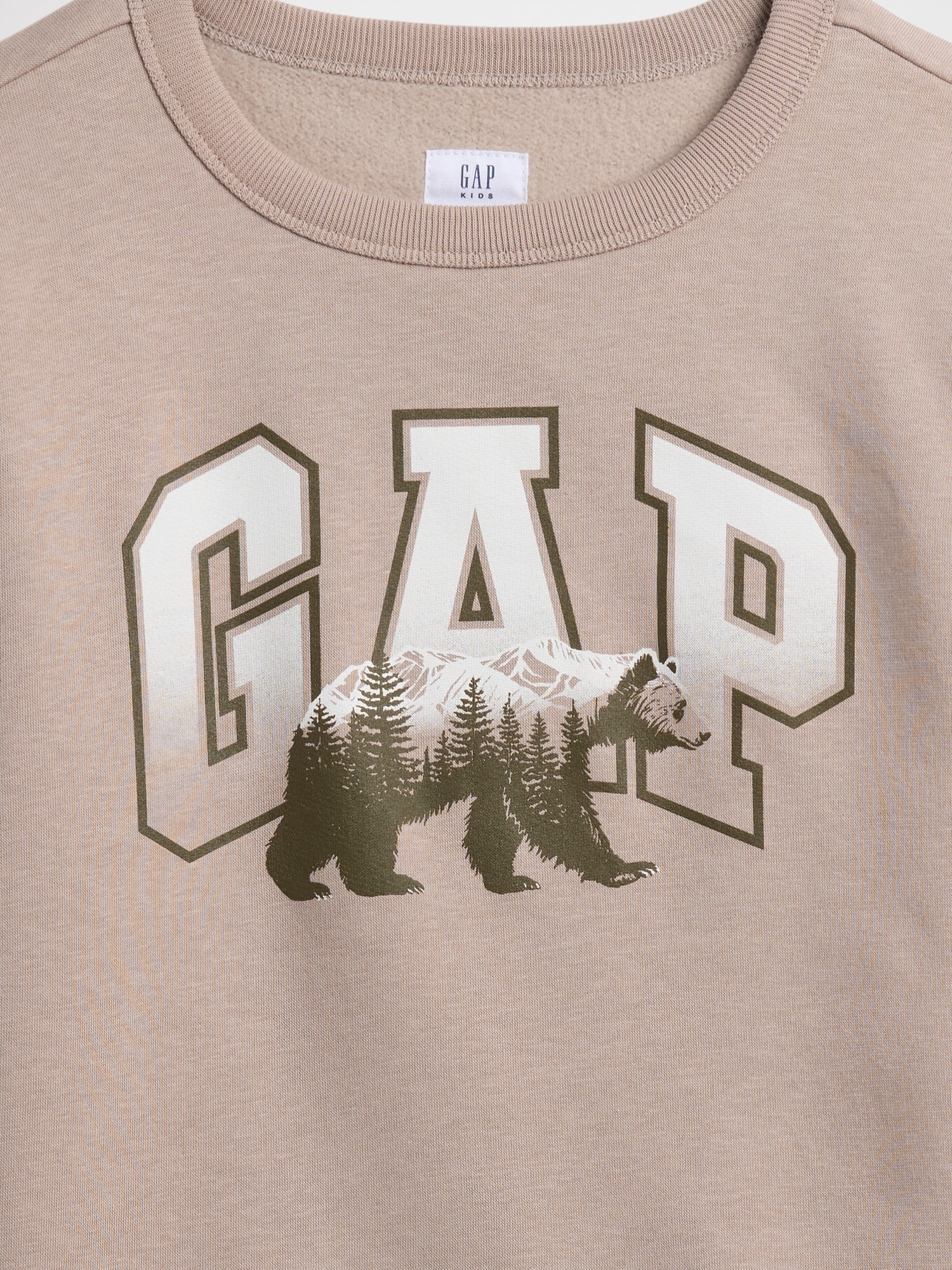 Gap Factory Kids Crewneck Graphic Sweatshirt In Neutral