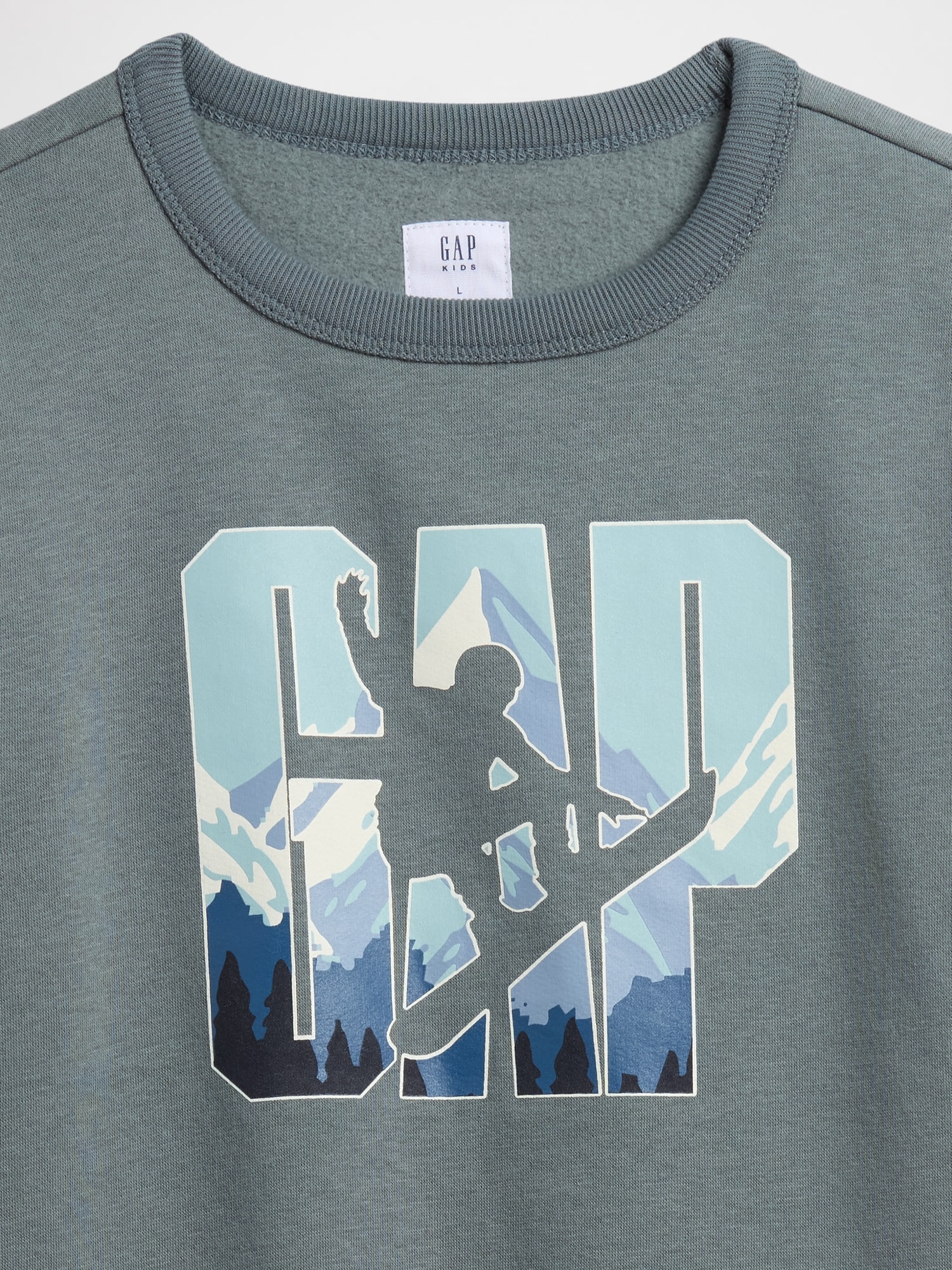 Gap Factory Kids Crewneck Graphic Sweatshirt In Gray