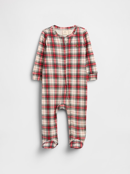 Image number 1 showing, Baby Print Two-Way Zip One-Piece