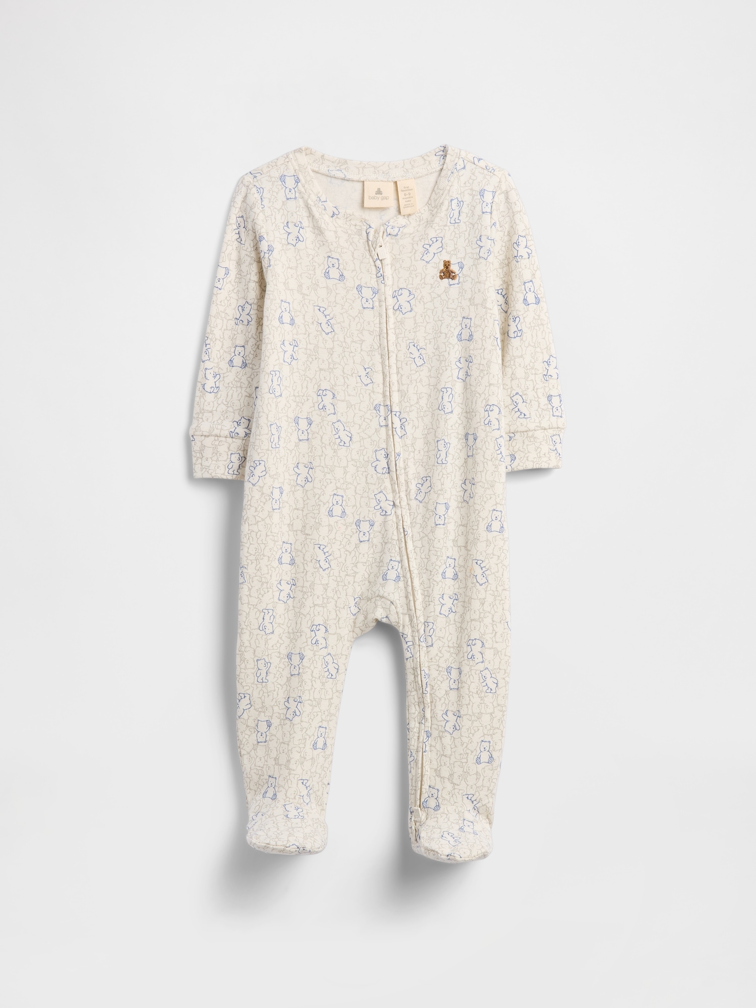 Baby Print Two-Way Zip One-Piece - Brannan Bear