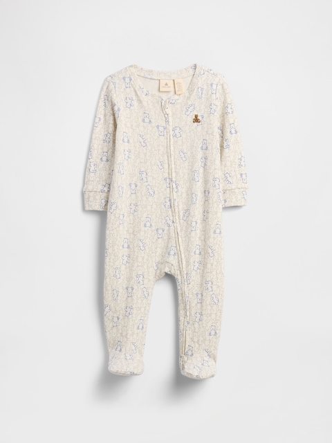 Baby Print Two-Way Zip One-Piece