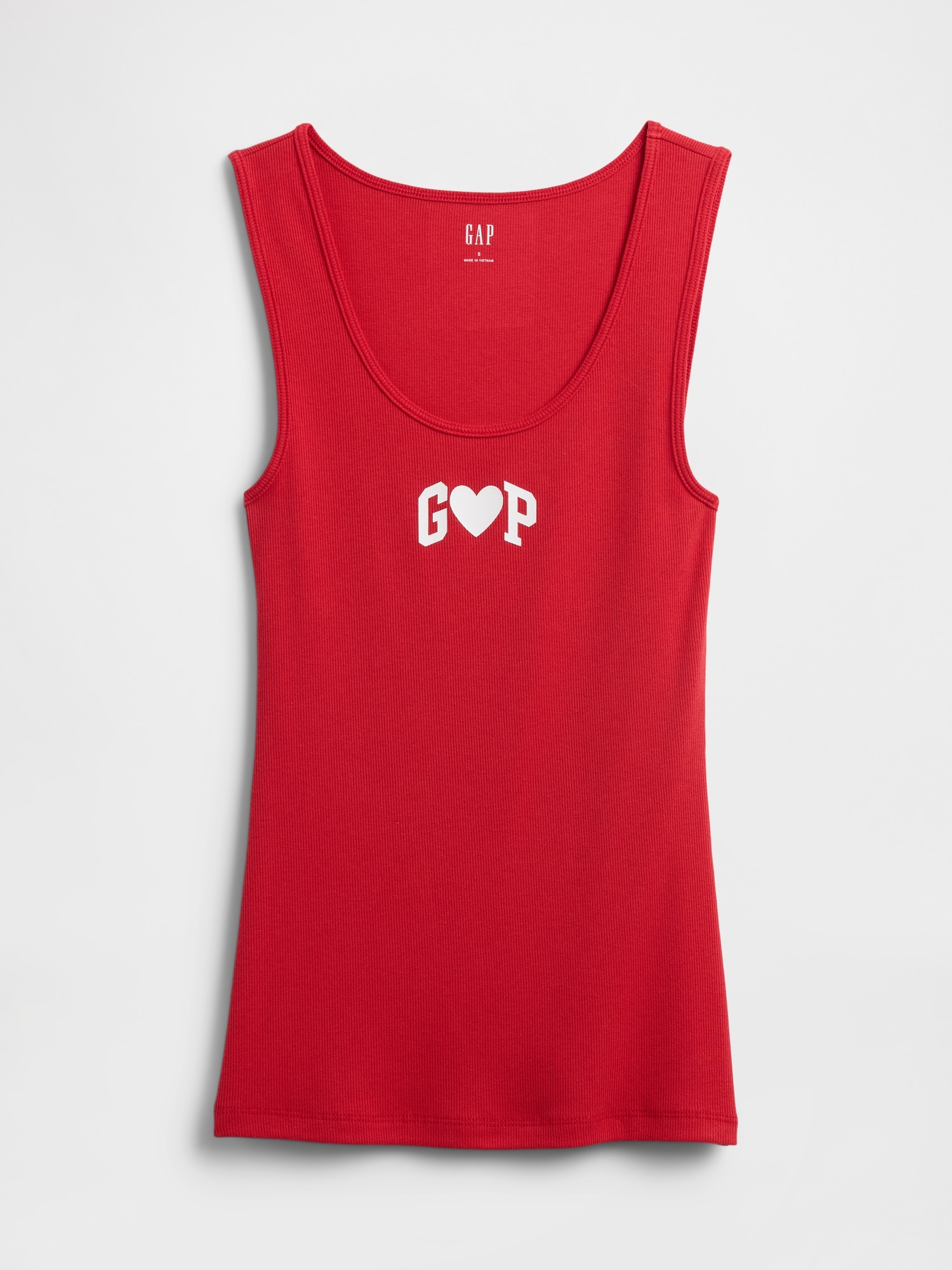 Gap Factory Gap Logo Ribbed Tank Top In Red