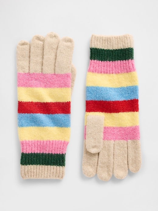 Image number 1 showing, CashSoft Recycled Ribbed Gloves