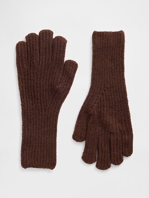 Image number 1 showing, CashSoft Recycled Ribbed Gloves